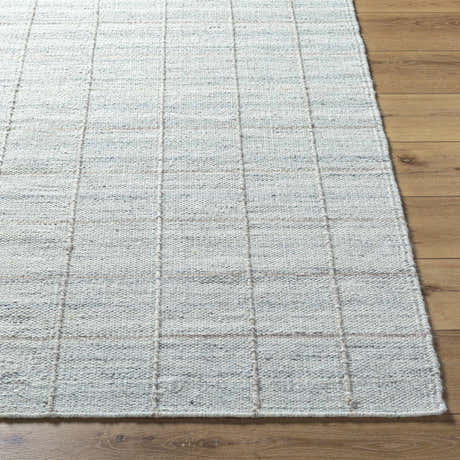 Made to Order Custom Size Nissa Light Gray Checkered Area Rug