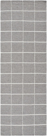 Nissa Gray Checkered Wool Rug