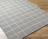 Made to Order Custom Size Nissa Gray Checkered Area Rug