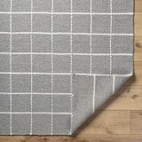 Made to Order Custom Size Nissa Gray Checkered Area Rug