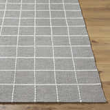 Made to Order Custom Size Nissa Gray Checkered Area Rug