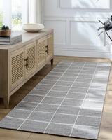 Made to Order Custom Size Nissa Gray Checkered Area Rug