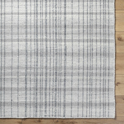 Sample Nissa Blue Gray Checkered Area Rug