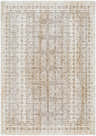 Close-up of Usonia Machine Woven Frank Lloyd Wright USO-2304 rug. Features a contemporary dark red, gray, and white geometric pattern. Design-Rectangle-57