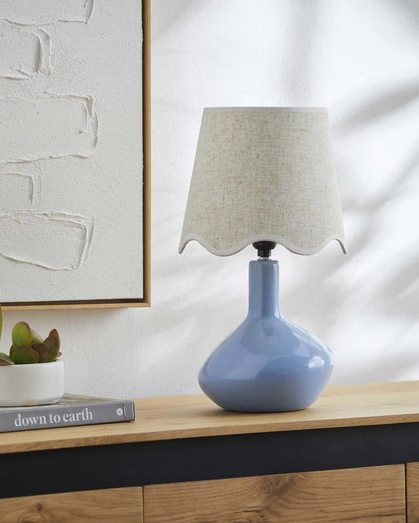 Neuenhagen Blue & Wheat Ceramic Table Lamp