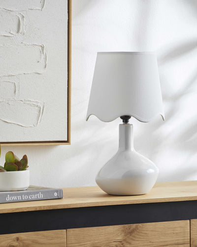 Neuenhagen White  Ceramic Table Lamp