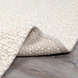 Rockfish Ivory Premium Hand Woven Wool Rug