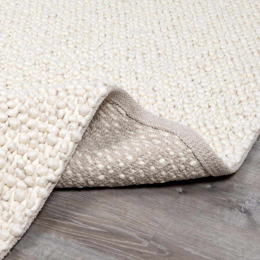 Rockfish Ivory Premium Hand Woven Wool Rug