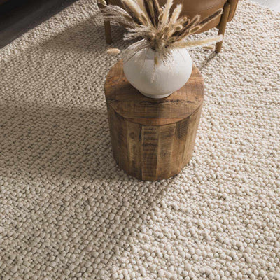 Rockfish Ivory Premium Woven Wool Rug