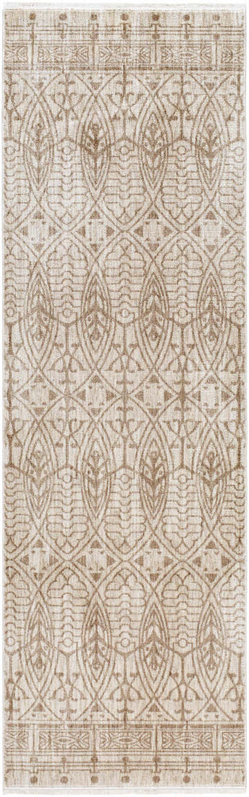 Close-up of the Usonia Machine Woven USO-2305 Area Rug. Features a dark red and white contemporary geometric pattern. Design-Runner