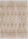 Close-up of the Usonia USO-2305 area rug. Features a contemporary geometric pattern in dark red and white polyester. Design-Rectangle-57