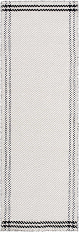 Nimue Cream & Blue Bordered Area Rug - Clearance