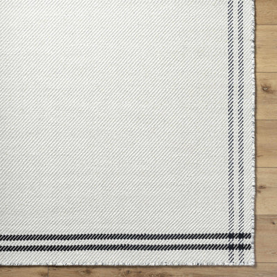 Sample Nimue Cream & Blue Bordered Area Rug