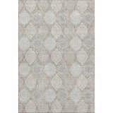 Dalyn Neo NO7 Linen Washable Area Rug with beige, blush pink, and light blue medallion pattern. Farmhouse style.