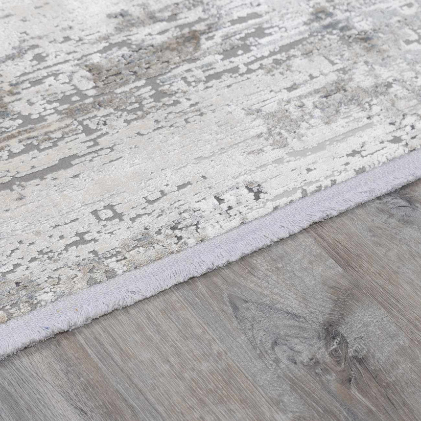 Nori Luxury Fringed Faux Silk Rug