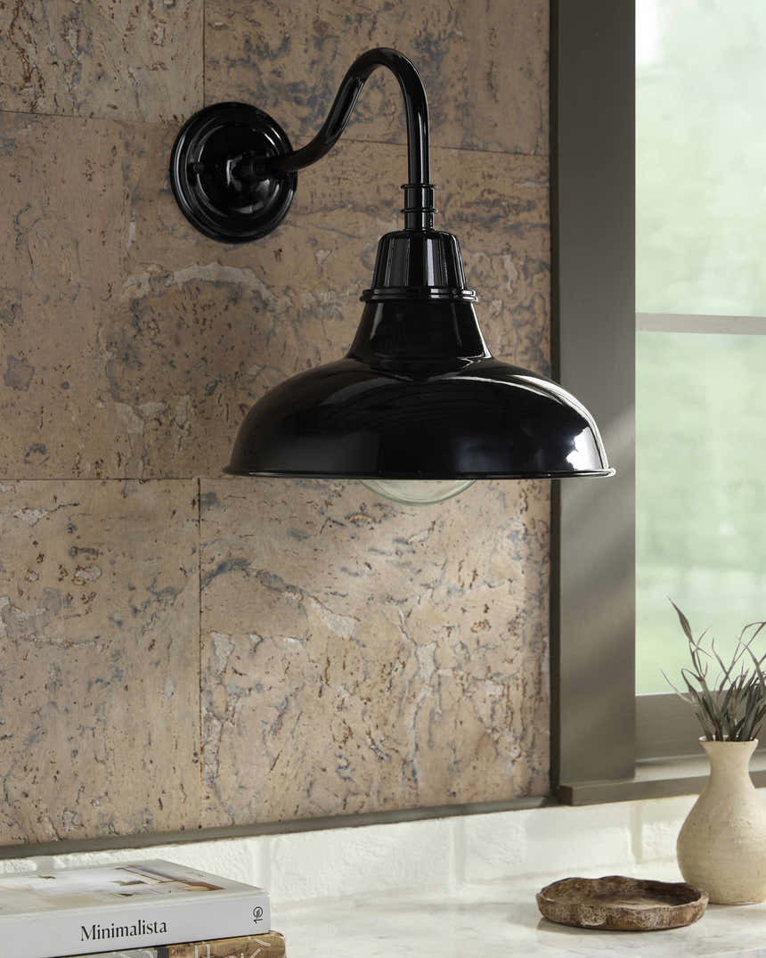 Ududumbara Black Outdoor Wall Sconce