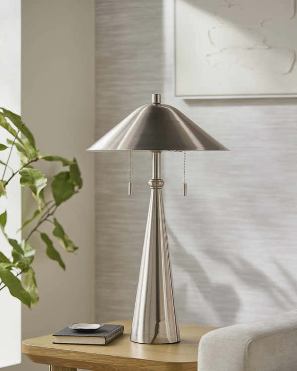 Tan Traditional Table Lamp for bedside or console tables