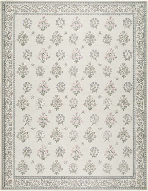 Sample Aquene Ivory Washable Area Rug