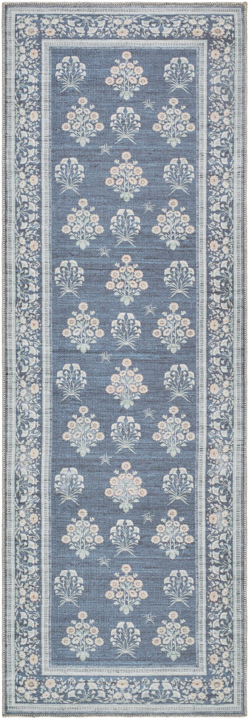 Aquene Denim Washable Area Rug
