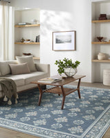 Aquene Denim Washable Area Rug