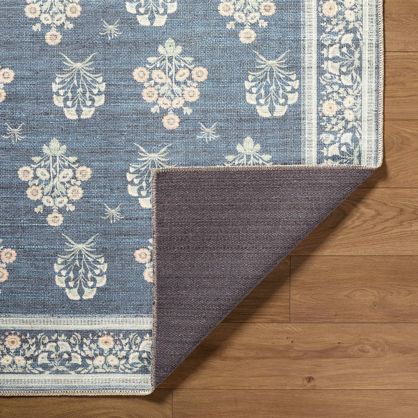 Aquene Denim Washable Area Rug