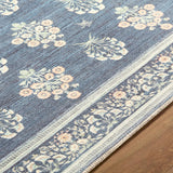 Aquene Denim Washable Area Rug