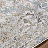 Close-up of the Nasir Thick Luxe Boutique Rug, showcasing its cream, light brown, and light gray traditional pattern. Texture