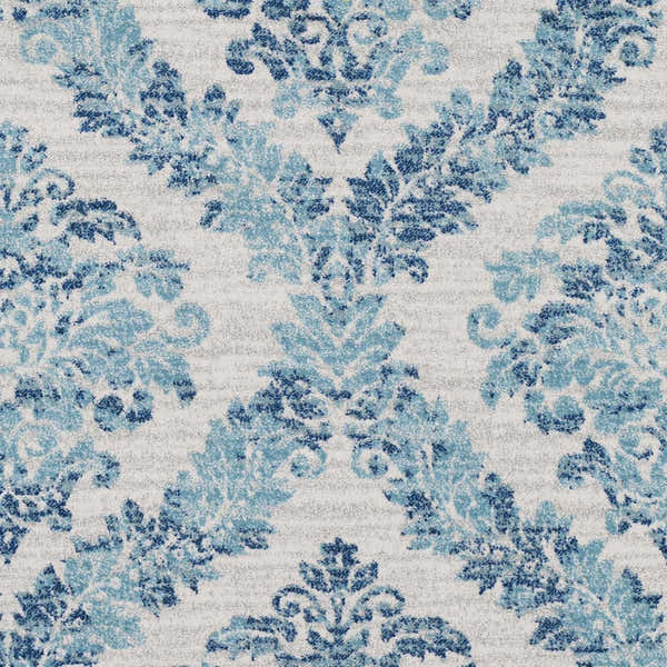Sample Oaklyn Teal Floral Diamonds Rug