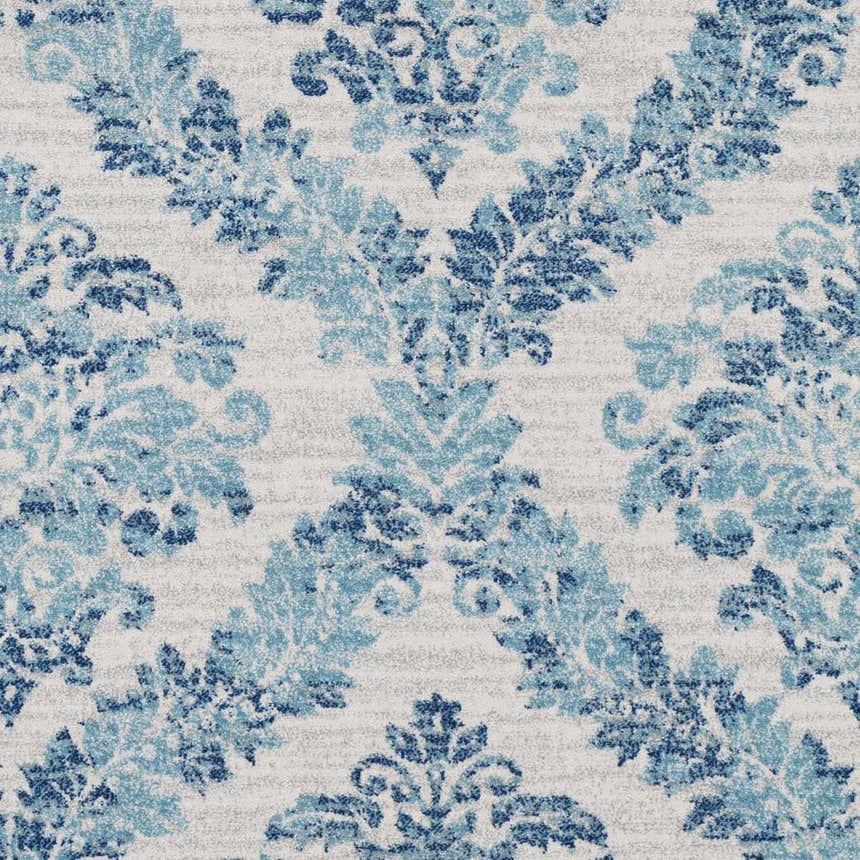 Sample Oaklyn Teal Floral Diamonds Rug