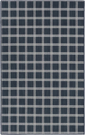 Oretha Navy Checkered Cut and Sew Custom Rug