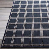 Oretha Navy Checkered Cut and Sew Custom Rug