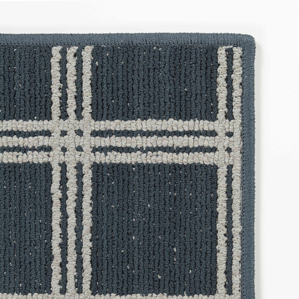 Custom Size Oretha Navy Checkered Rug