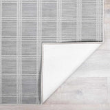 Oretha Light Gray Checkered Cut and Sew Custom Rug