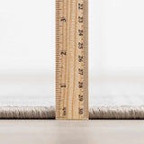 Oretha Light Gray Checkered Cut and Sew Custom Rug