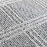 Oretha Light Gray Checkered Cut and Sew Custom Rug