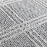 Oretha Light Gray Checkered Cut and Sew Custom Rug