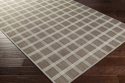 Custom Size Oretha Brown Checkered Rug