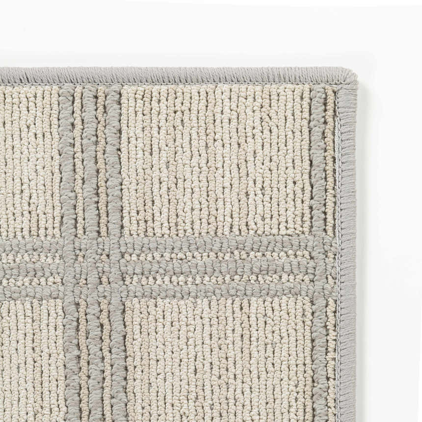 Oretha Off White Checkered Cut and Sew Custom Rug