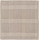 Oretha Dark Beige Checkered Cut and Sew Custom Rug