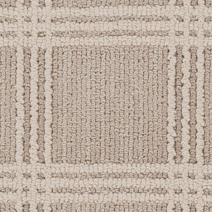 Oretha Dark Beige Checkered Cut and Sew Custom Rug