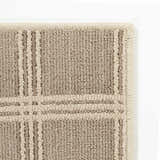 Oretha Dark Beige Checkered Cut and Sew Custom Rug