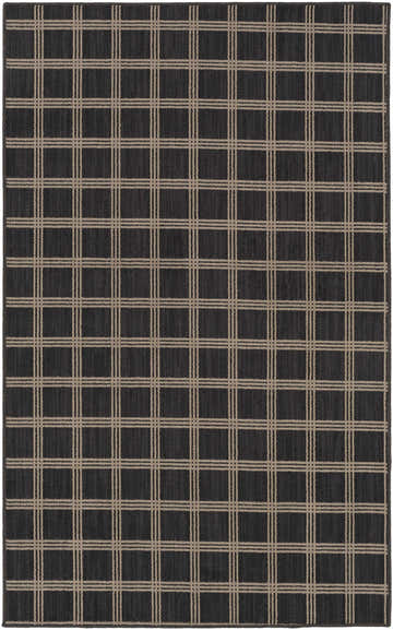 Oretha Charcoal Checkered Cut and Sew Custom Rug