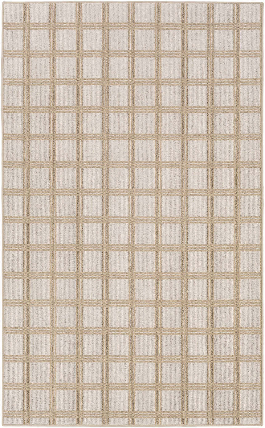 Oretha Cream Checkered Cut and Sew Custom Rug
