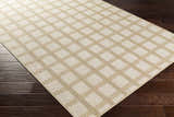 Oretha Cream Checkered Cut and Sew Custom Rug