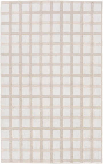 Oretha Beige Checkered Cut and Sew Custom Rug