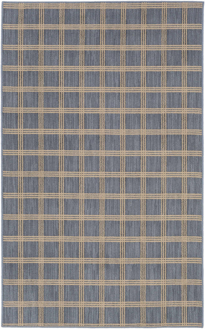 Custom Size Oretha Light Blue Checkered Rug