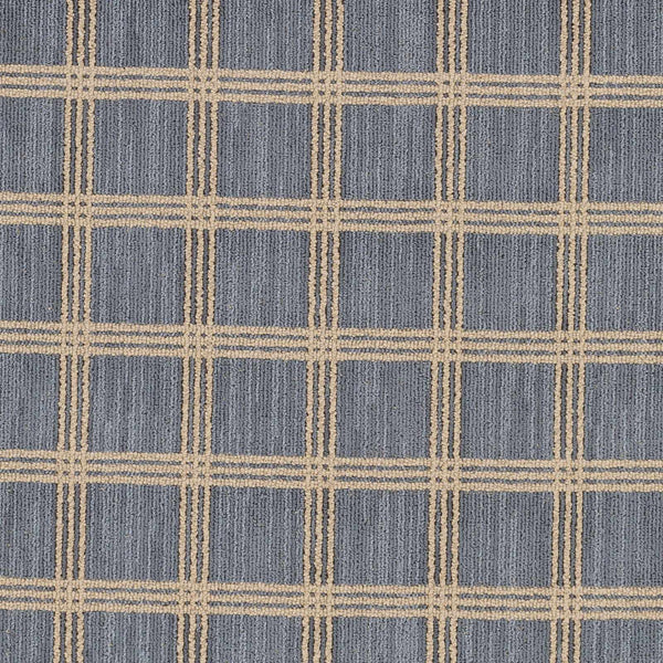 Custom Size Oretha Light Blue Checkered Rug