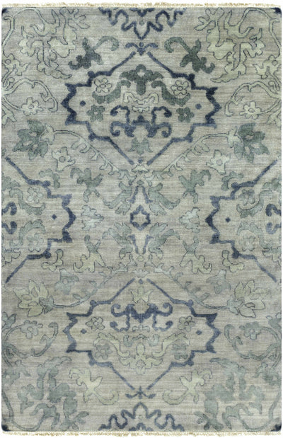 Osteen Blue&Sage Green Premium Wool Rug