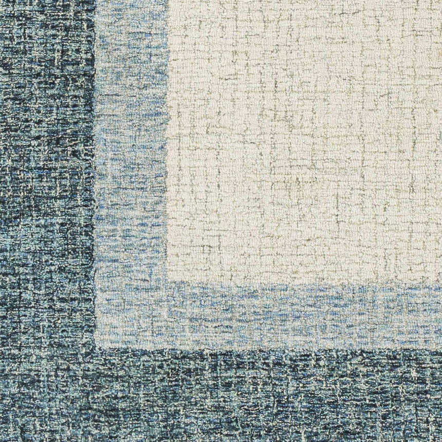 Sample Padada Green Bordered Cream Wool Rug