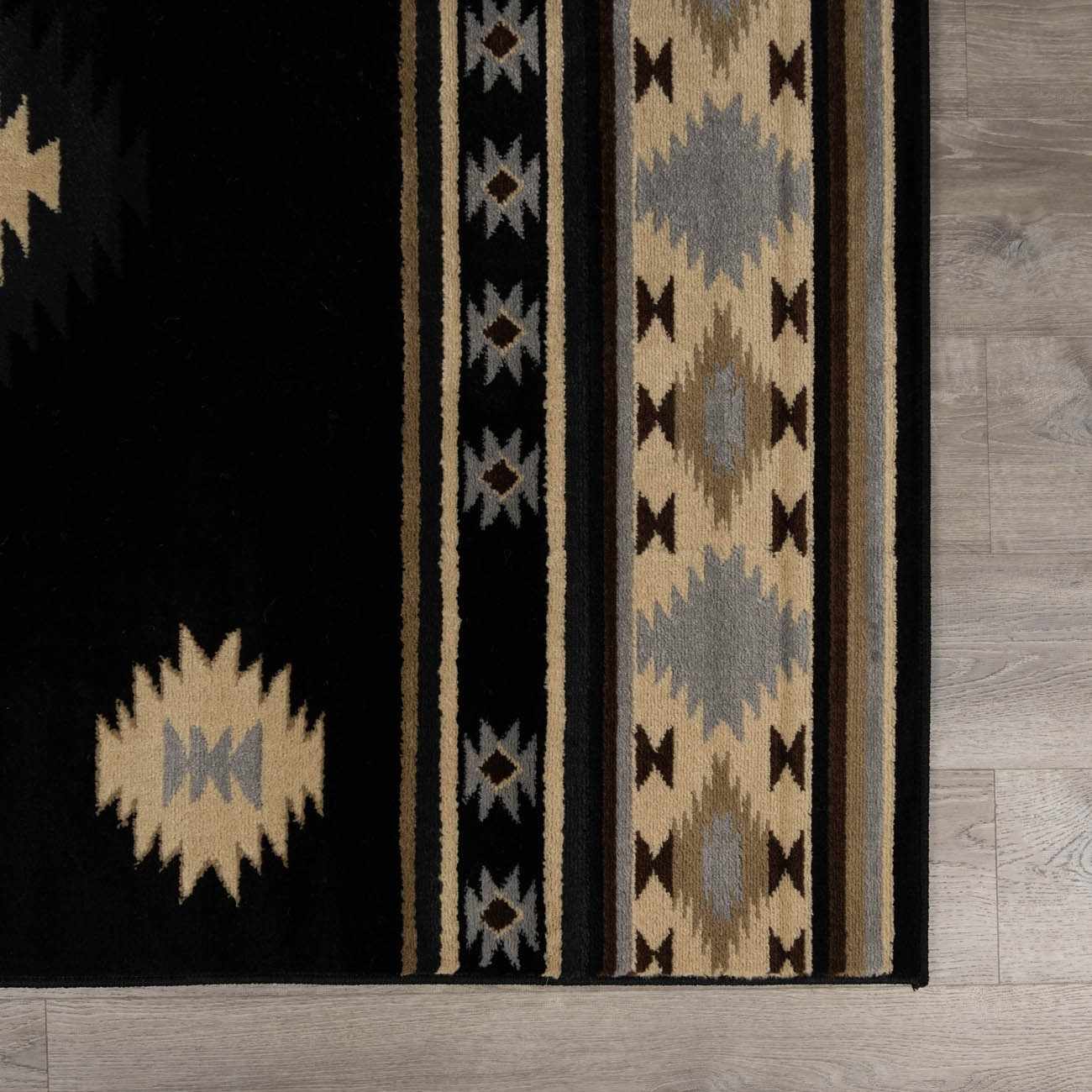 Buckhaven Black Southwestern Area Rug – Boutique Rugs